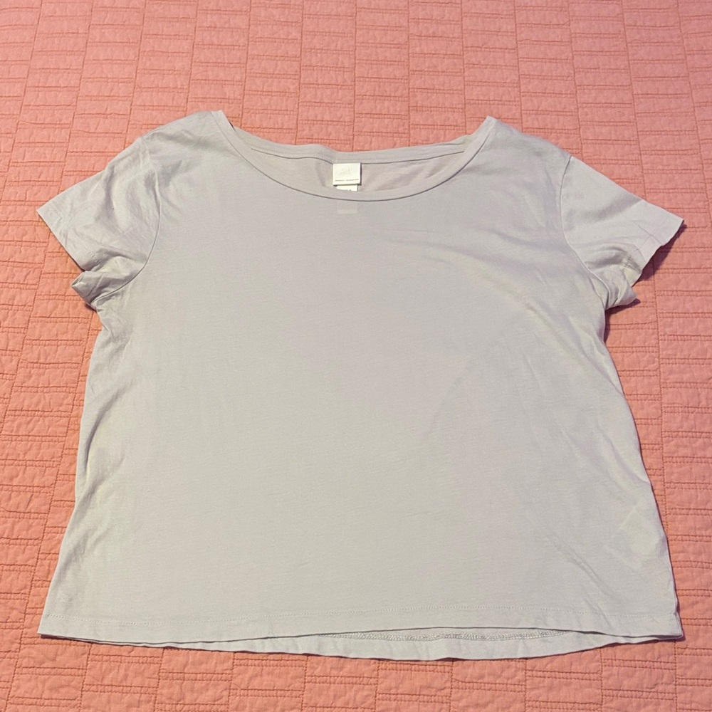 H&M Short Sleeve Scoop Neck Tee - Light Lavender
